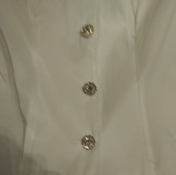 Samuel Dong Collared Button Down Top M - Picture 5 of 7